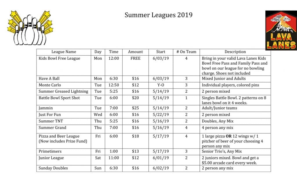 summer league schedule